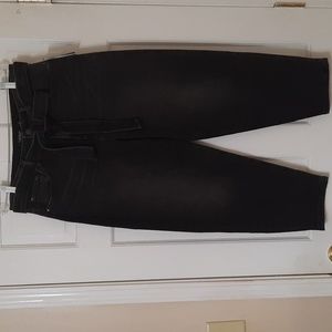 NWT LAUREN RALPH LAUREN EMPIRE BLACK WASH DENIM PANTS SZ 10